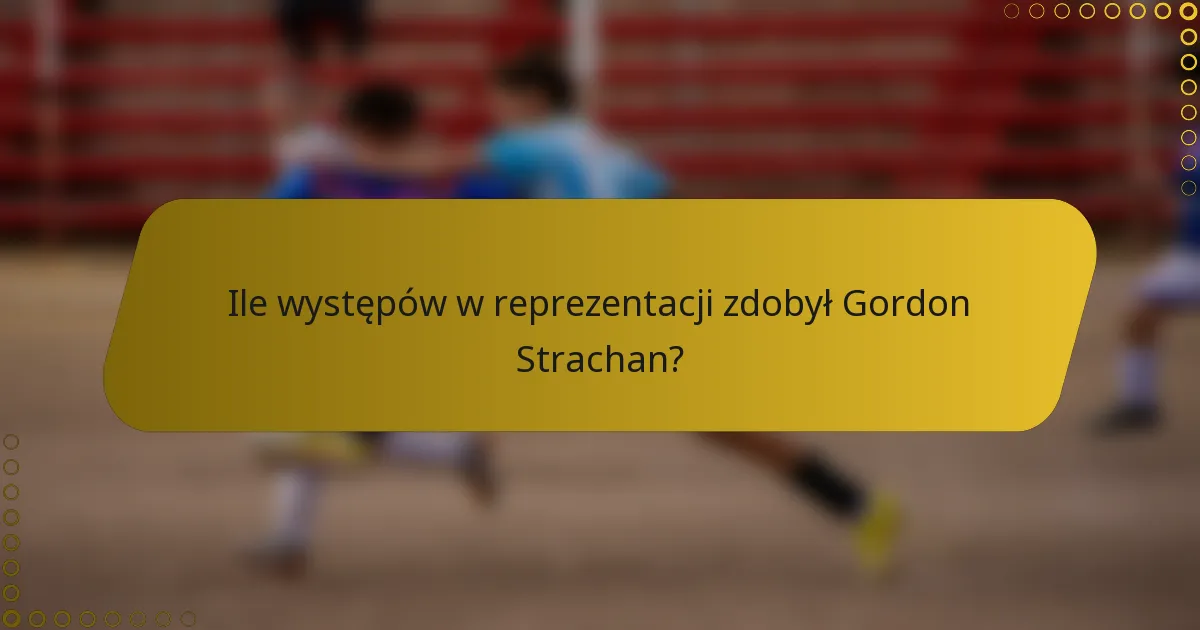 Ile występów w reprezentacji zdobył Gordon Strachan?
